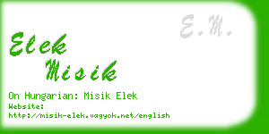 elek misik business card